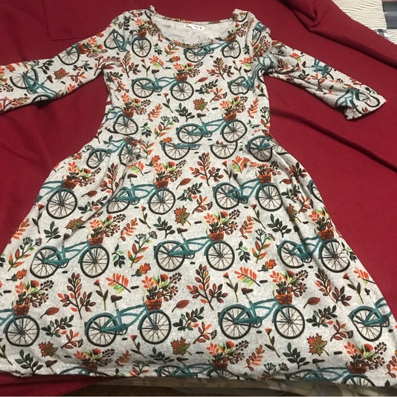 LA Soul Dresses & Skirts - Bicycle Print Knit Skater Dress by LA Soul